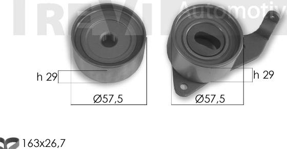 Trevi Automotive KD1403 - Комплект ангренажен ремък vvparts.bg