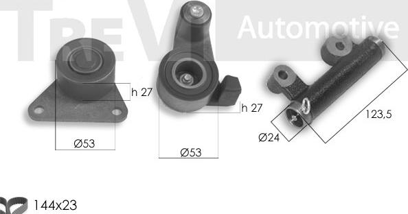 Trevi Automotive KD1415 - Комплект ангренажен ремък vvparts.bg