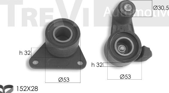 Trevi Automotive KD1418 - Комплект ангренажен ремък vvparts.bg