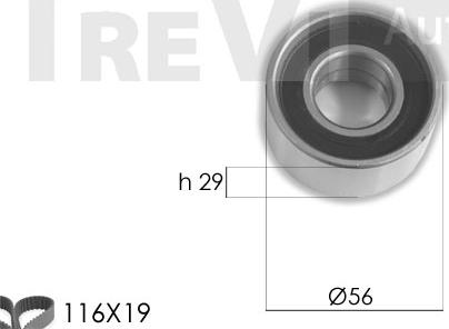 Trevi Automotive KD1436 - Комплект ангренажен ремък vvparts.bg