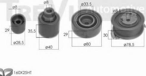 Trevi Automotive KD1471 - Комплект ангренажен ремък vvparts.bg