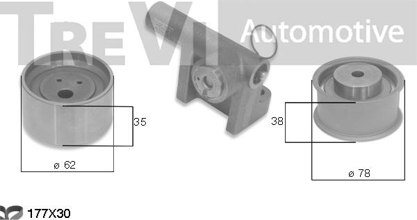 Trevi Automotive KD1512 - Комплект ангренажен ремък vvparts.bg