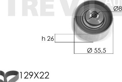 Trevi Automotive KD1091 - Комплект ангренажен ремък vvparts.bg