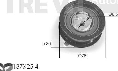 Trevi Automotive KD1092 - Комплект ангренажен ремък vvparts.bg