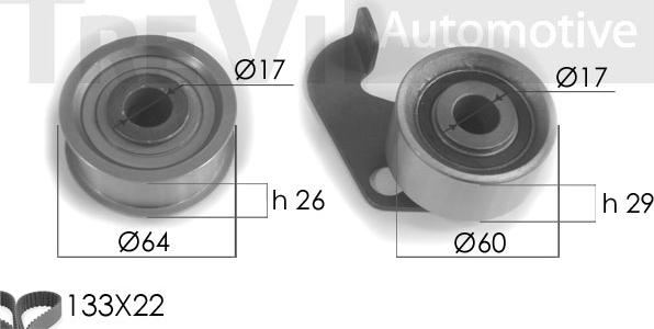 Trevi Automotive KD1049 - Комплект ангренажен ремък vvparts.bg