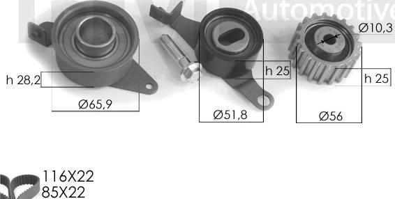 Trevi Automotive KD1041 - Комплект ангренажен ремък vvparts.bg