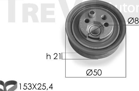 Trevi Automotive KD1059 - Комплект ангренажен ремък vvparts.bg