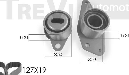 Trevi Automotive KD1055 - Комплект ангренажен ремък vvparts.bg