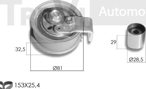 Trevi Automotive KD1058 - Комплект ангренажен ремък vvparts.bg