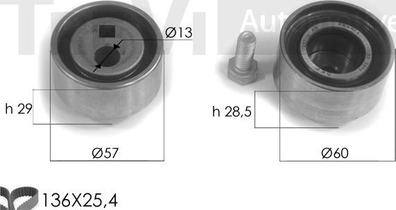 Trevi Automotive KD1069 - Комплект ангренажен ремък vvparts.bg