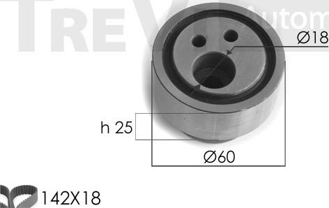 Trevi Automotive KD1064 - Комплект ангренажен ремък vvparts.bg