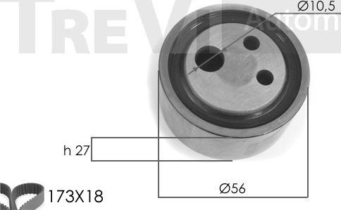 Trevi Automotive KD1063 - Комплект ангренажен ремък vvparts.bg