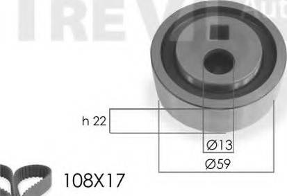 Trevi Automotive KD1006 - Комплект ангренажен ремък vvparts.bg