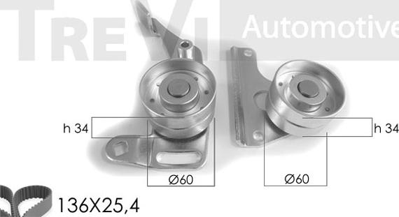 Trevi Automotive KD1003 - Комплект ангренажен ремък vvparts.bg