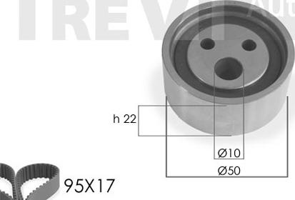 Trevi Automotive KD1002 - Комплект ангренажен ремък vvparts.bg