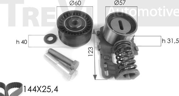 Trevi Automotive KD1016 - Комплект ангренажен ремък vvparts.bg