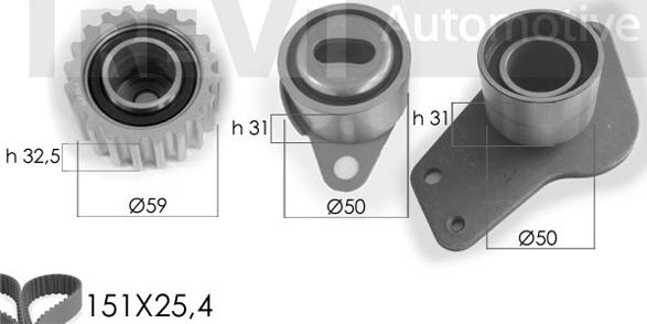 Trevi Automotive KD1018 - Комплект ангренажен ремък vvparts.bg