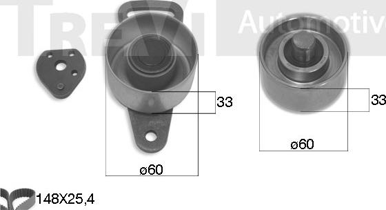 Trevi Automotive KD1012 - Комплект ангренажен ремък vvparts.bg