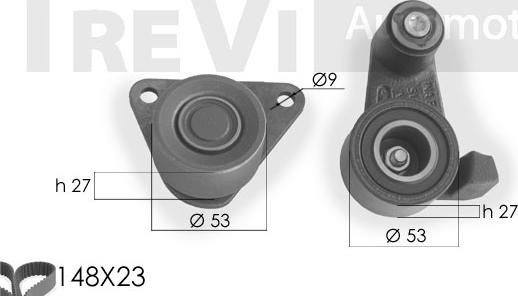 Trevi Automotive KD1083 - Комплект ангренажен ремък vvparts.bg