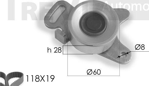 Trevi Automotive KD1039 - Комплект ангренажен ремък vvparts.bg