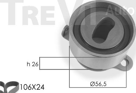 Trevi Automotive KD1029 - Комплект ангренажен ремък vvparts.bg