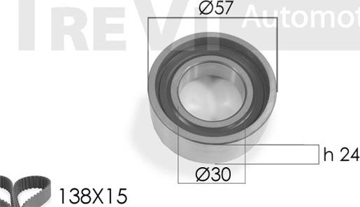 Trevi Automotive KD1026 - Комплект ангренажен ремък vvparts.bg