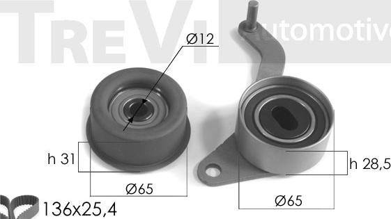 Trevi Automotive KD1076 - Комплект ангренажен ремък vvparts.bg