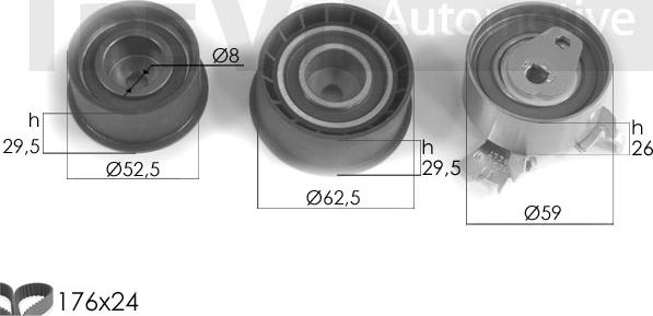 Trevi Automotive KD1073 - Комплект ангренажен ремък vvparts.bg