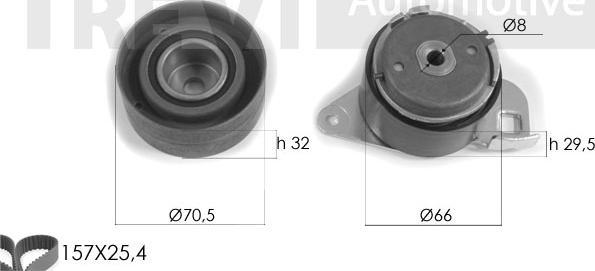 Trevi Automotive KD1194 - Комплект ангренажен ремък vvparts.bg