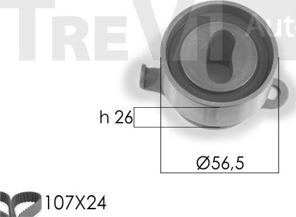 Trevi Automotive KD1154 - Комплект ангренажен ремък vvparts.bg