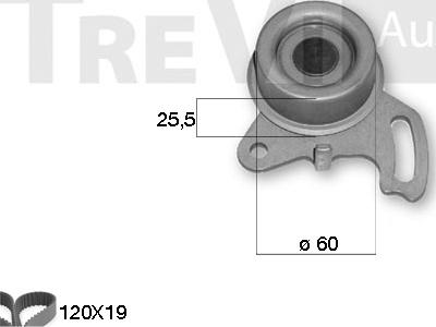 Trevi Automotive KD1151 - Комплект ангренажен ремък vvparts.bg