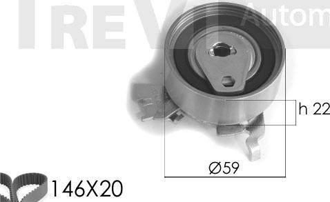 Trevi Automotive KD1169 - Комплект ангренажен ремък vvparts.bg