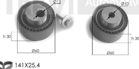 Trevi Automotive KD1107 - Комплект ангренажен ремък vvparts.bg