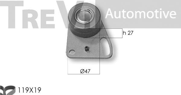 Trevi Automotive KD1118 - Комплект ангренажен ремък vvparts.bg