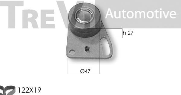 Trevi Automotive KD1117 - Комплект ангренажен ремък vvparts.bg