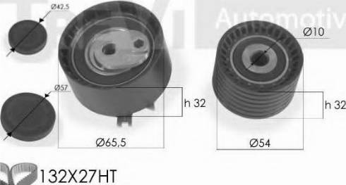 Trevi Automotive KD1184 - Комплект ангренажен ремък vvparts.bg