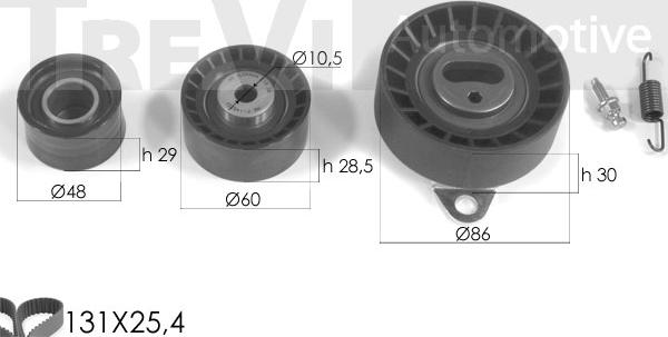 Trevi Automotive KD1182 - Комплект ангренажен ремък vvparts.bg