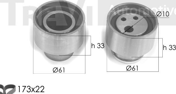 Trevi Automotive KD1131 - Комплект ангренажен ремък vvparts.bg