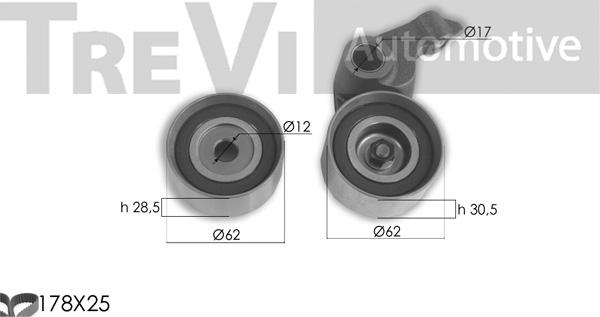 Trevi Automotive KD1394 - Комплект ангренажен ремък vvparts.bg