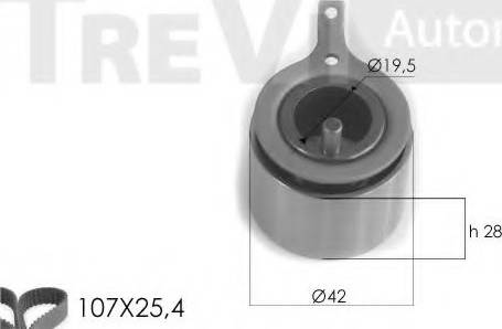 Trevi Automotive KD1353 - Комплект ангренажен ремък vvparts.bg