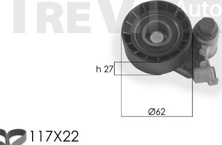 Trevi Automotive KD1318 - Комплект ангренажен ремък vvparts.bg