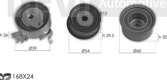 Trevi Automotive KD1384 - Комплект ангренажен ремък vvparts.bg