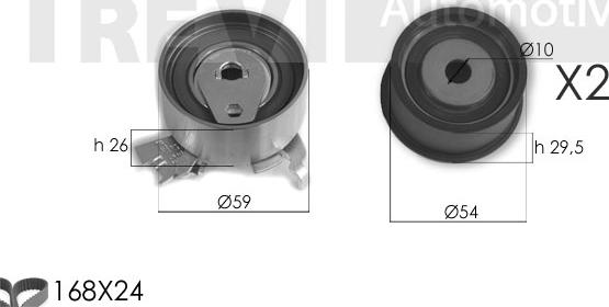 Trevi Automotive KD1385 - Комплект ангренажен ремък vvparts.bg