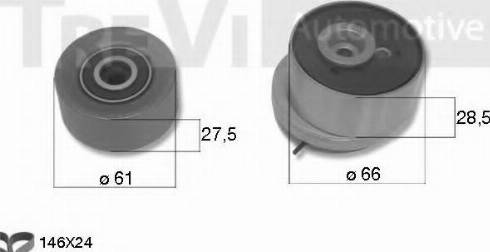 Trevi Automotive KD1382 - Комплект ангренажен ремък vvparts.bg