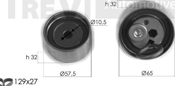 Trevi Automotive KD1339 - Комплект ангренажен ремък vvparts.bg