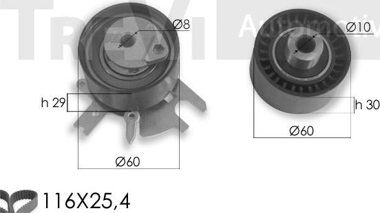 Trevi Automotive KD1320 - Комплект ангренажен ремък vvparts.bg