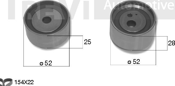 Trevi Automotive KD1375 - Комплект ангренажен ремък vvparts.bg