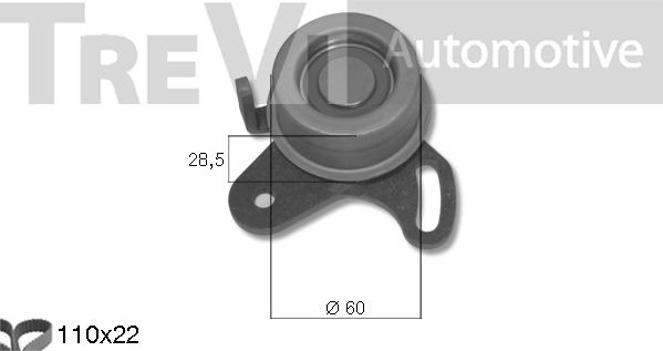 Trevi Automotive KD1371 - Комплект ангренажен ремък vvparts.bg