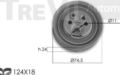 Trevi Automotive KD1291 - Комплект ангренажен ремък vvparts.bg