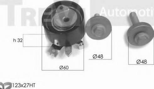 Trevi Automotive KD1243 - Комплект ангренажен ремък vvparts.bg